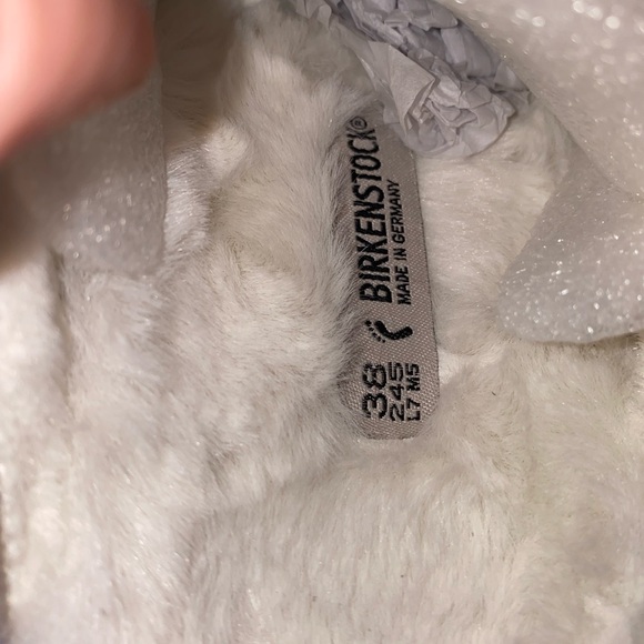 Birkenstock White Fleece-Lined Clogs - Picture 3 of 3